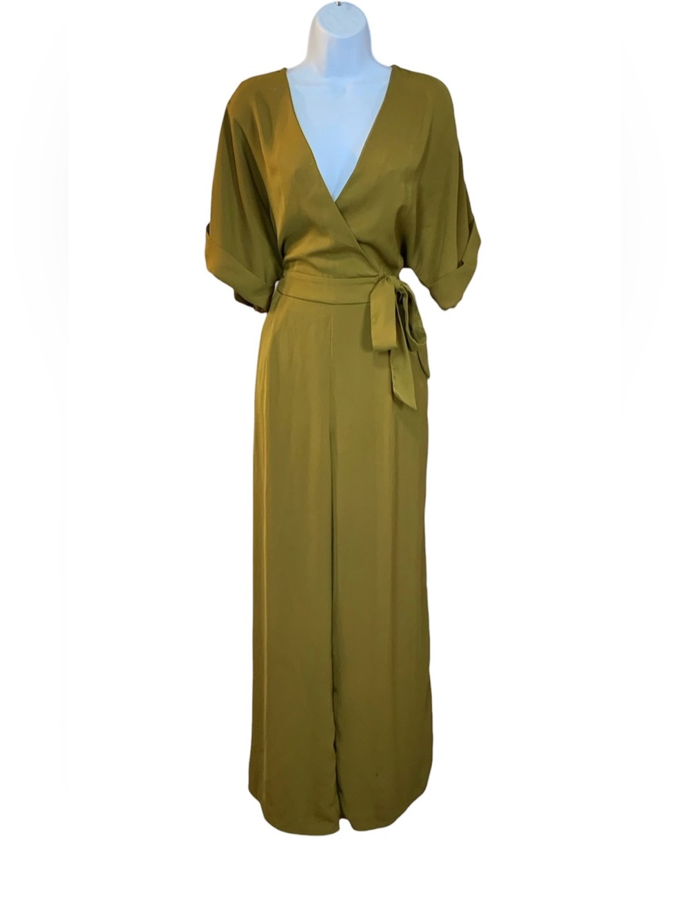 Forever 21 Olive Wide-Leg Jumpsuit